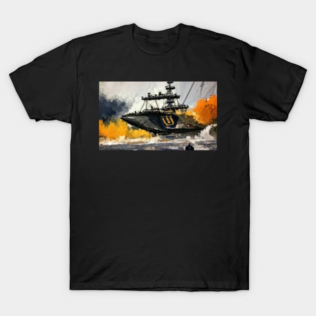 Navy Ship T-Shirt by U.S. Navy History Podcast